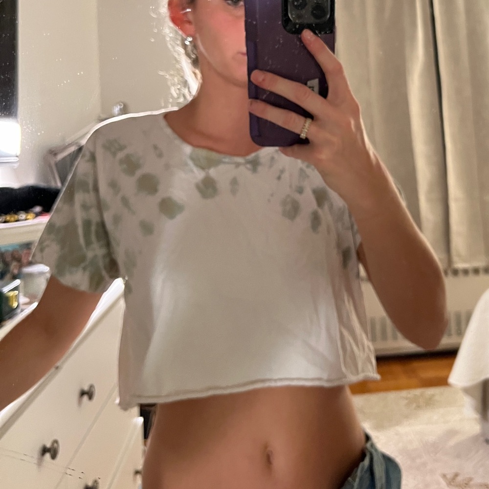Green Tie Dye T Shirt